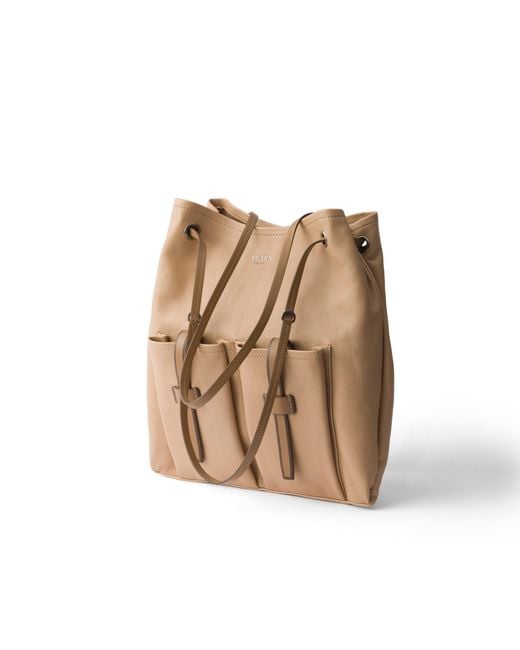 Prada Brown Route Large Leather Bag