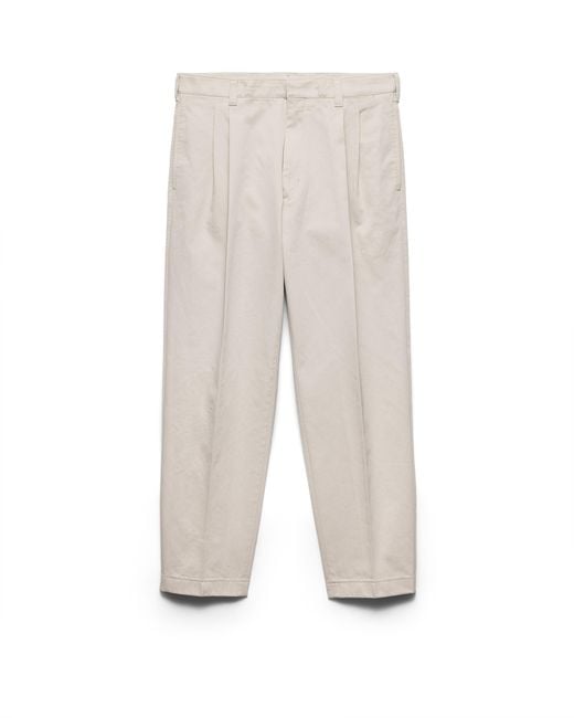 Prada White Cotton Pants for men