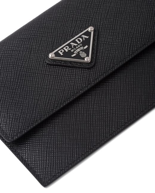Prada Black Saffiano Leather Document Holder for men