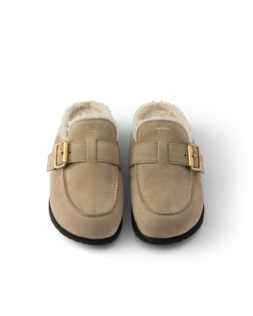 Prada Multicolor Suede Mules