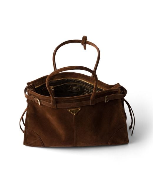 Borsa A Mano Bonnie Large di Prada in Brown