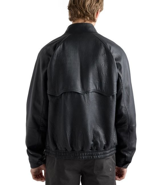 Prada Black Nappa Leather Jacket for men