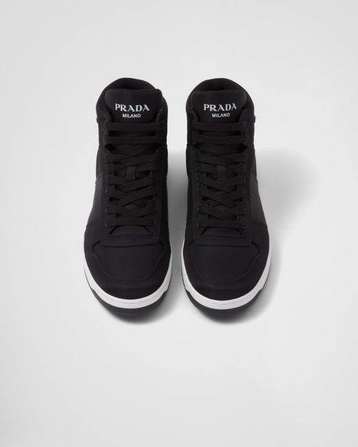 Prada High-top-sneaker Aus Gabardine Re-nylon in Black für Herren