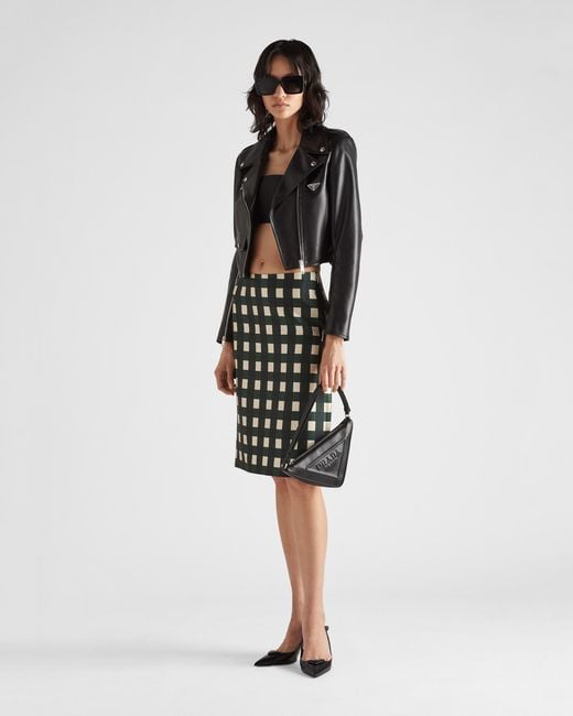 Prada Black Nappa Leather Biker Jacket