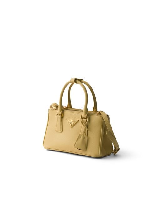 Prada Metallic Galleria Mini Saffiano Leather Bag