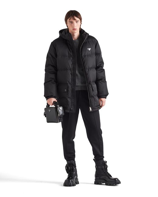 Prada Blue Re-Nylon Down Jacket for men