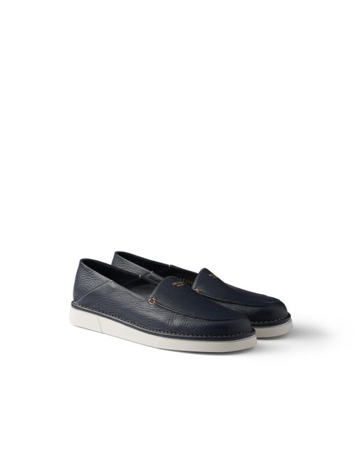 Zapatos Sin Cordones De Piel Prada de hombre de color Blue