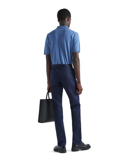 Vaqueros De Dril Elástico Con Cinco Bolsillos, Hombre, Talla Prada de hombre de color Blue