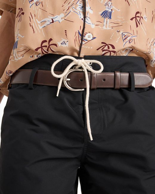 Prada Multicolor Antiqued Leather Belt for men