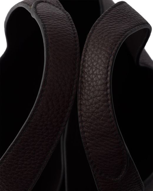 Prada Black Liaison Small Leather Tote Bag, Dark