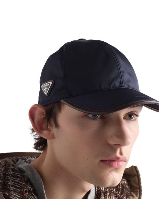 Prada Blue Speedrock Re-Nylon Baseball Cap for men