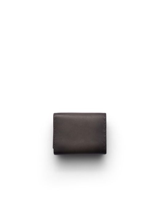 Prada White Small Antiqued Leather Wallet for men