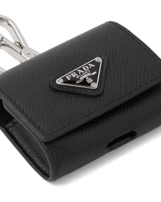 Prada White Saffiano Leather Headphone Case for men