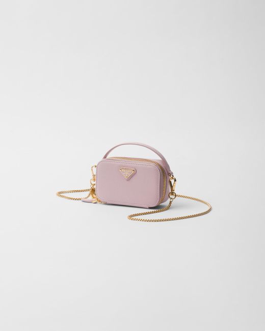 Prada Pink Saffiano Leather Mini-pouch