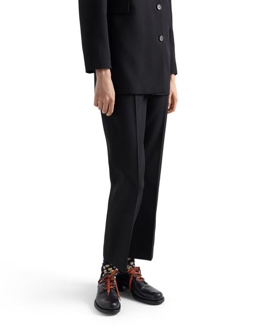 Prada Black Compact Gabardine Pants