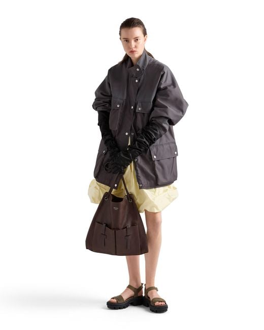 Prada Brown Route Large Leather Bag