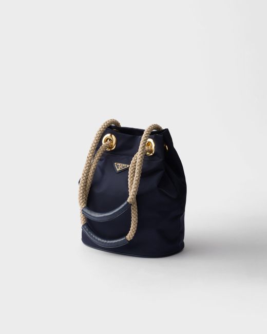 Prada Blue Mariner Re-Nylon Small Bucket Bag