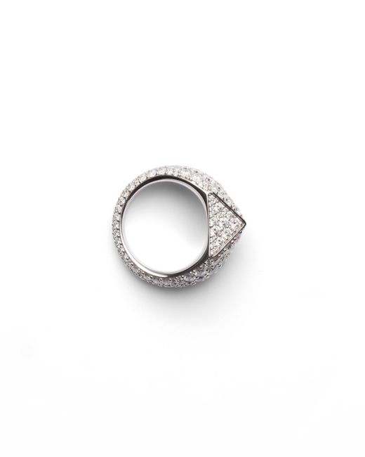 Anillo Eternal De Oro Blanco Y Diamantes Prada de color White