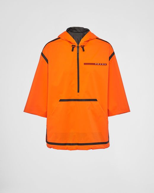 Camicia Maniche Corte In Extreme Tex Light di Prada in Orange da Uomo