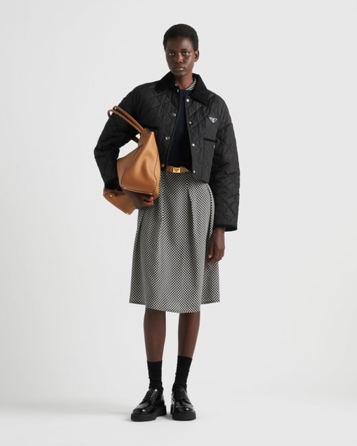 Prada Black Light Re-Nylon Cropped Jacket