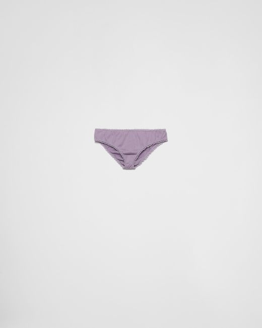 Prada Pink Ribbed Cotton Panty