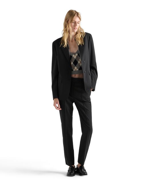 Prada Black Light Wool Pants