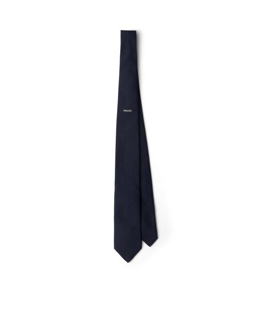 Prada Blue Silk Tie for men