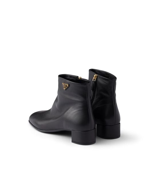 Prada Black Nappa Leather Booties