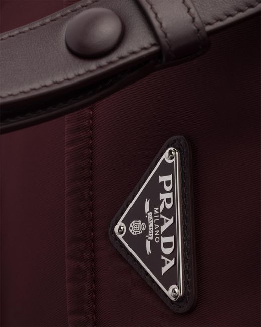 Prada Purple Traveller Small Padded Re-Nylon Shoulder Bag