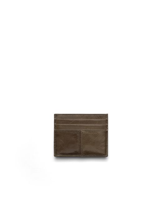 Prada Green Leather Card Holder for men