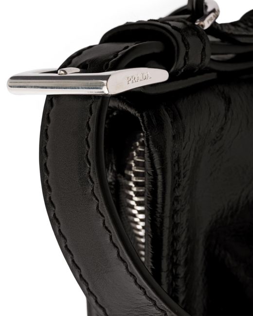 Prada Black Aimèe Medium Leather Shoulder Bag