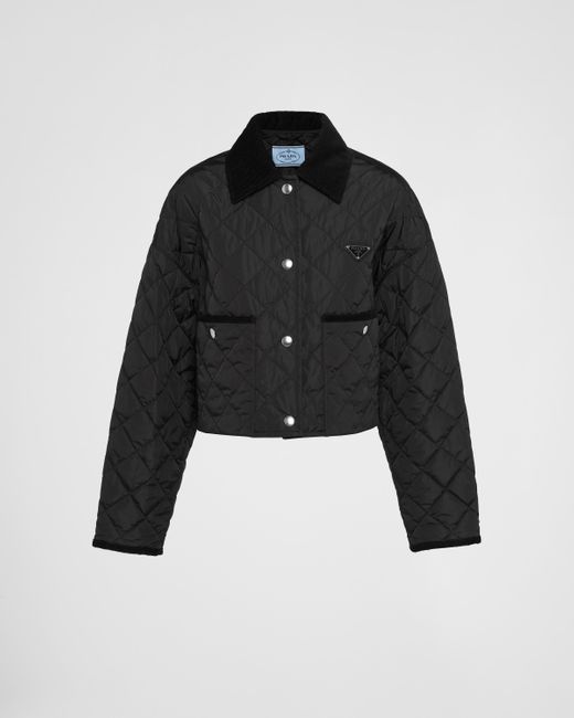 Prada Black Light Re-Nylon Cropped Jacket