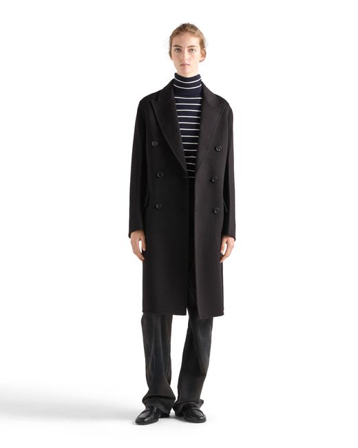 Prada Blue Striped Wool Turtleneck Sweater