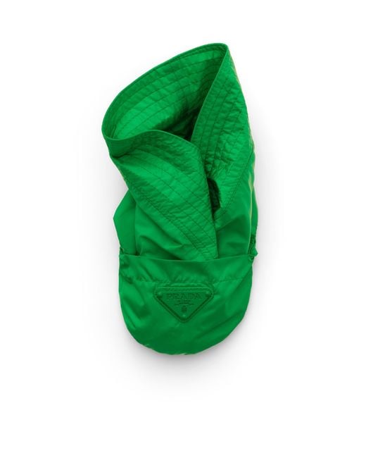 Prada Green Foldable Re-Nylon Bucket Hat