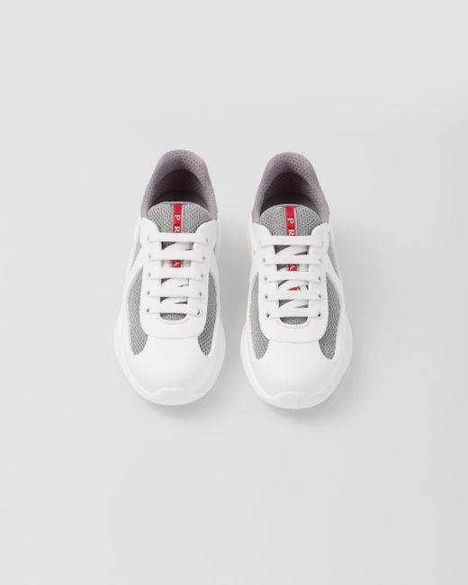 Prada America's Cup Soft Rubber And Bike Fabric Sneakers in White | Lyst