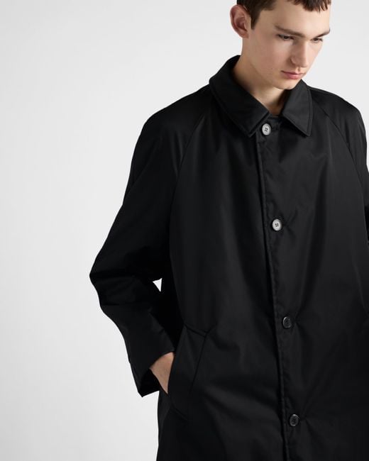 Prada Mantel Aus Re-Nylon in Black für Herren