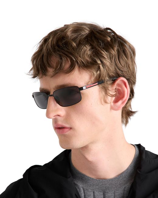 Prada Blue Linea Rossa Sunglasses for men