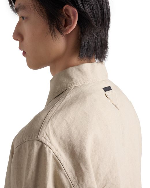 Prada Natural Single-Breasted Linen Jacket for men