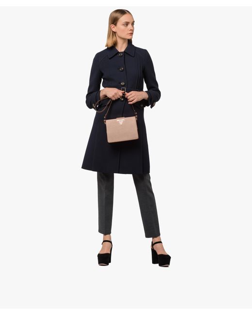 Prada Light Frame Saffiano Leather Bag in Natural Lyst