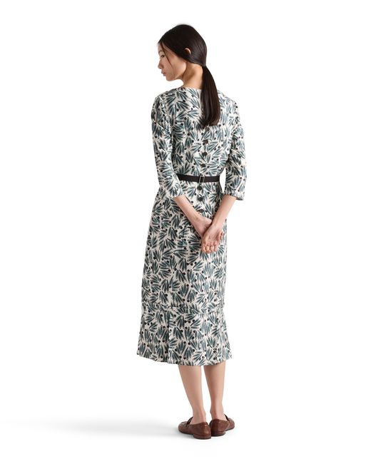 Prada Gray Printed Pongé Dress