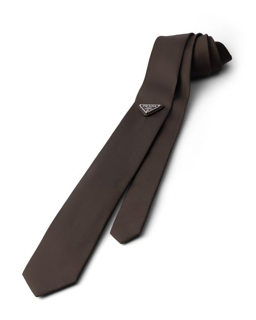 Prada White Re-Nylon Tie for men