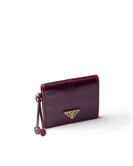 Prada Purple Small Leather Wallet