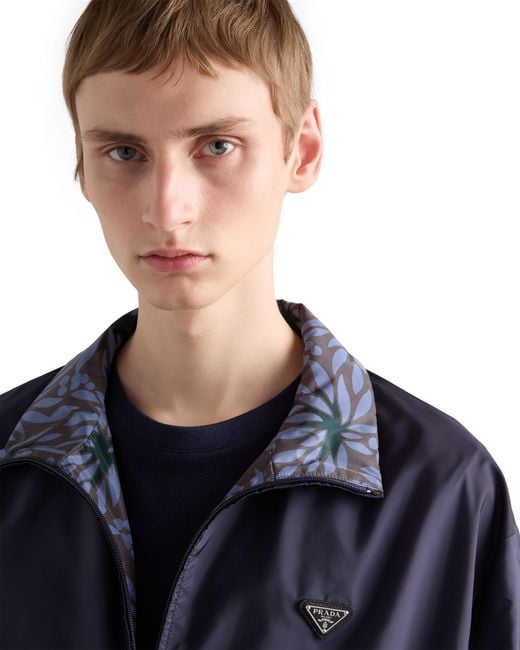 Prada Blue Reversible Re-Nylon Jacket for men