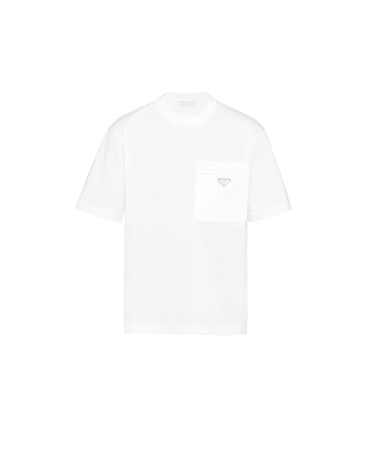 Camiseta De Algodon Prada de hombre de color White
