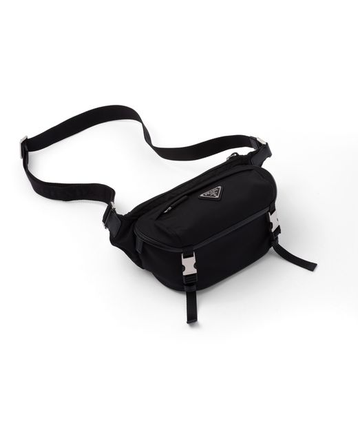 Prada Black Re-nylon And Saffiano Leather Shoulder Bag for men