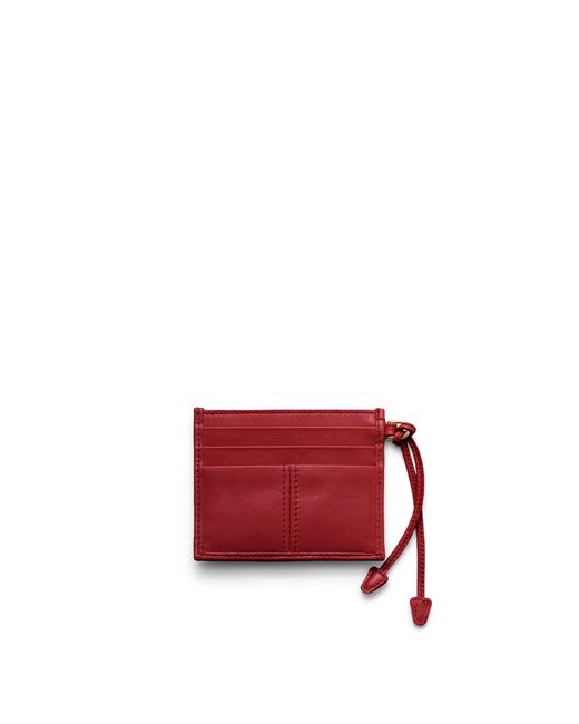 Prada Red Leather Card Holder