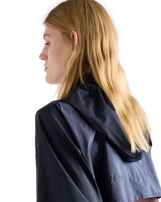 Prada Blue Lightweight Re-Nylon Blouson Jacket, Royal/Garnet