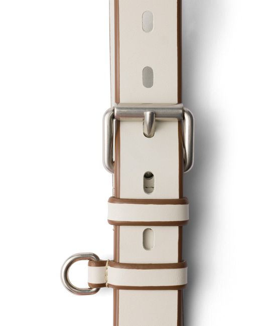 Prada White Leather Belt for men