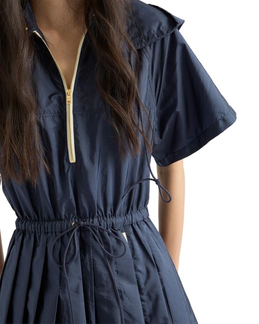 Vestido Midi De Re-Nylon Ligero Prada de color Blue