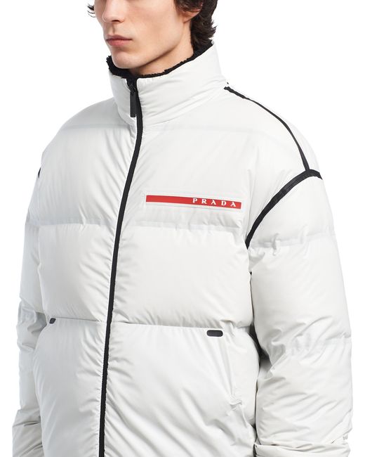 Prada Multicolor Reversible Cropped Light Nylon Down Jacket for men